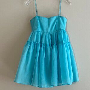 Blue feminine dress top